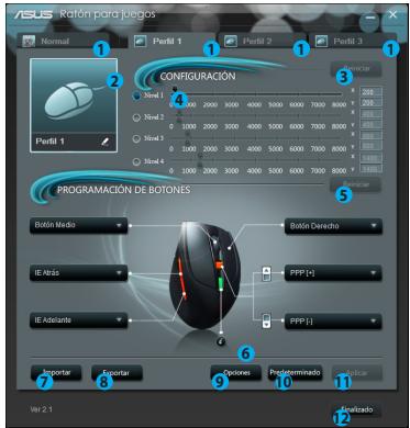 ASUS GX950 - Menu principal - 1