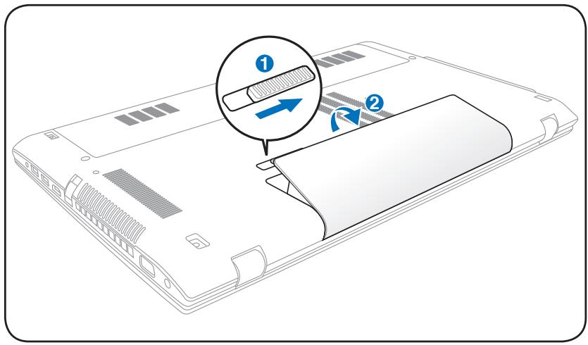 ASUS N76VJ-T5015H - Installer la batterie - 1