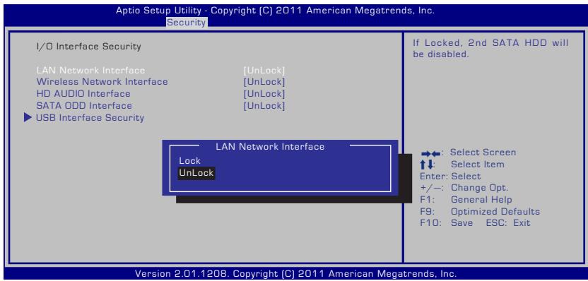 ASUS N76VJ-T5015H - I/O Interface Security (Sécurité de l'interface d'E/S) - 1