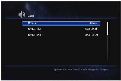 ASUS O!PLAY MINI - Pour configurer les paramètres de lecture audio à partir du menu réglages : - 1