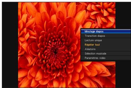 ASUS O!PLAY MINI - Pour configurer les paramètres de diaporama : - 1
