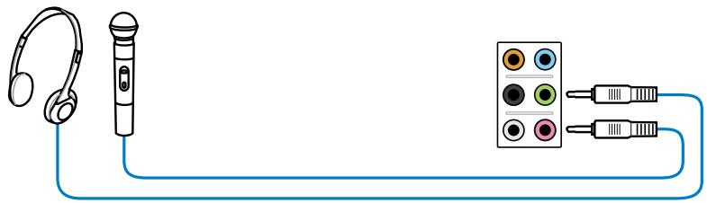 ASUS P8Z77-M - Connexion à un casque ou un microphone - 1