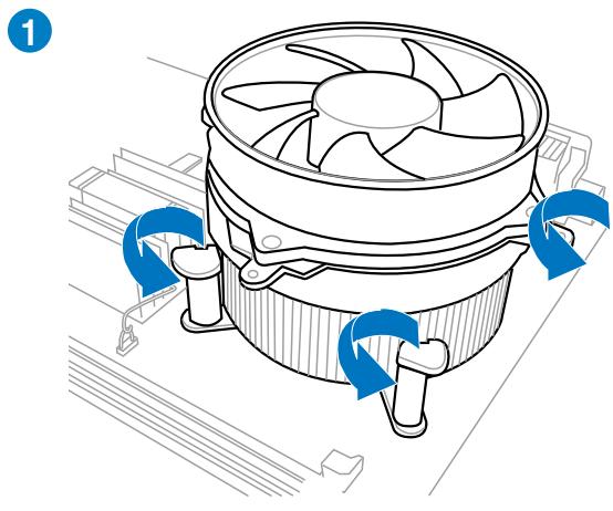 ASUS P8Z77-M - Pour désinstaller le ventilateur/dissipateur de CPU - 1