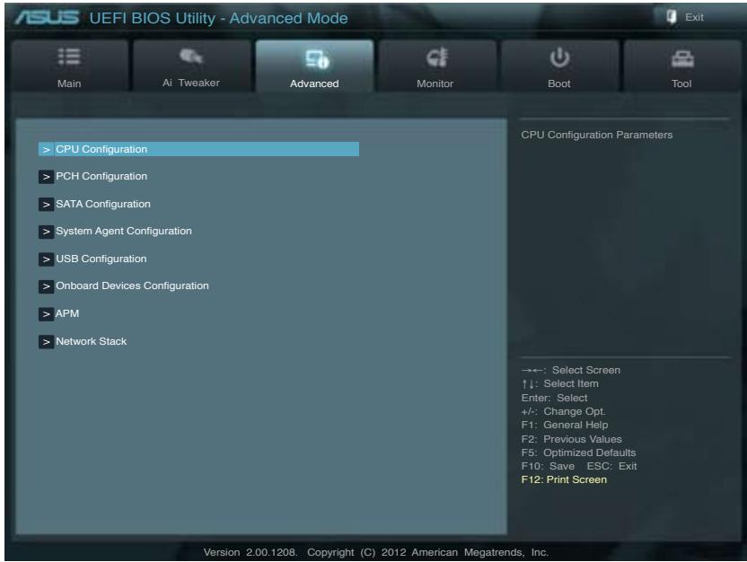 ASUS P8Z77-M - Menu Advanced (Avancé) - 2