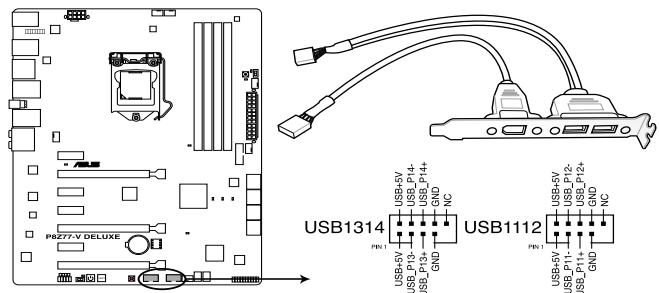 ASUS P8Z77-M - Connecteurs USB 2.0 (10-1 pin USB1112; USB1314) - 1
