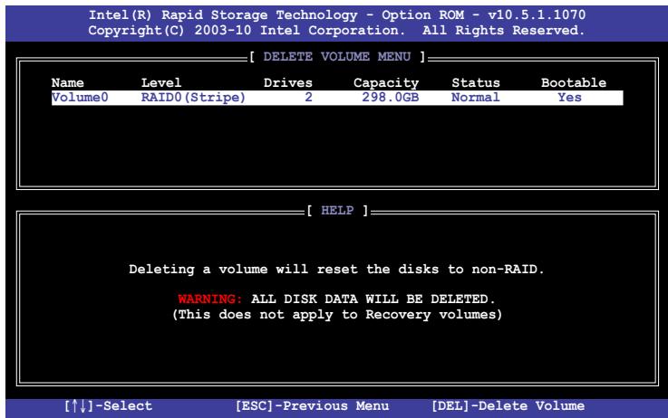 ASUS P8Z77-M - Supprimer un volume RAID - 2