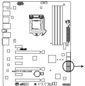 ASUS P8Z77-M - Connecteurs Serial ATA 3.0Gb/s Intel® Z77 (7-pin SATA3G_3-6 [bleus]) - 1