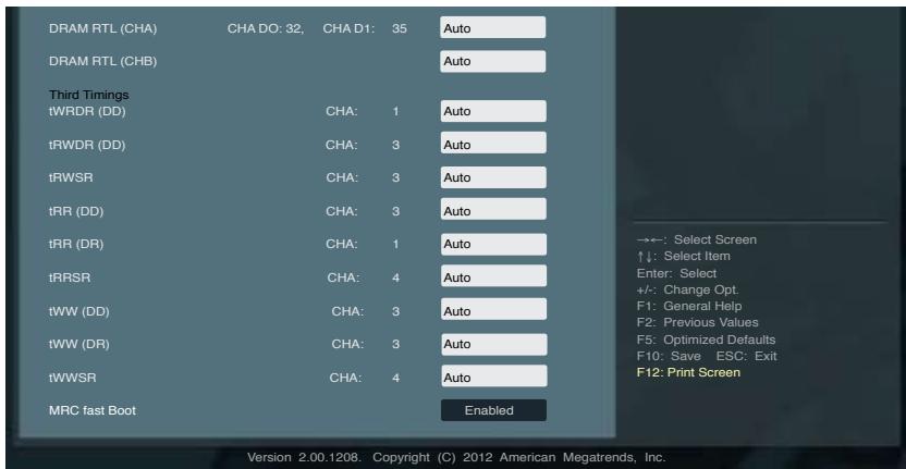 ASUS P8Z77-M - DRAM Timing Control (Contrôle du minutage mémoire) - 3