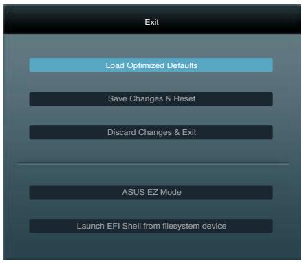 ASUS P8Z77-M - Menu Exit (Sortie) - 1