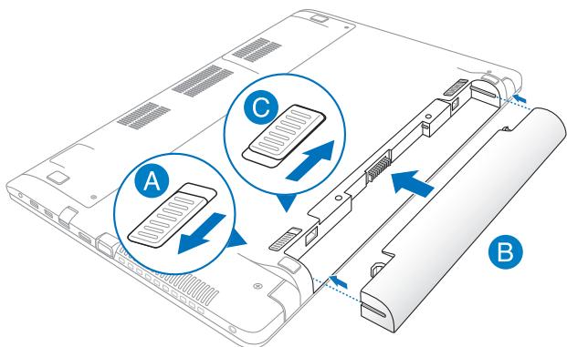 ASUS R510CC-XX577H - Installez la batterie (sur une sélection de modèles). - 4