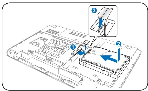 ASUS R900VJ-YZ006H - Installing the primary 3.5" hard disk drive - 2