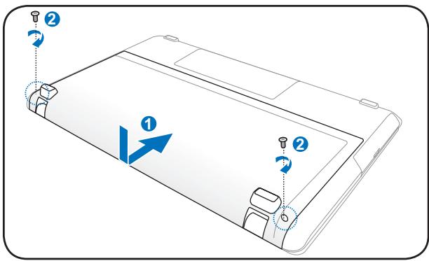 ASUS R900VJ-YZ006H - Installing the primary 2.5" hard disk drive - 3