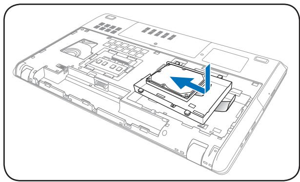 ASUS R900VJ-YZ006H - Installing the primary 2.5" hard disk drive - 2