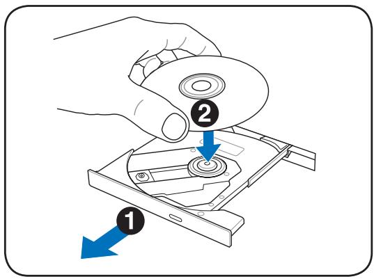 ASUS R900VJ-YZ006H - Inserting an optical disc - 2