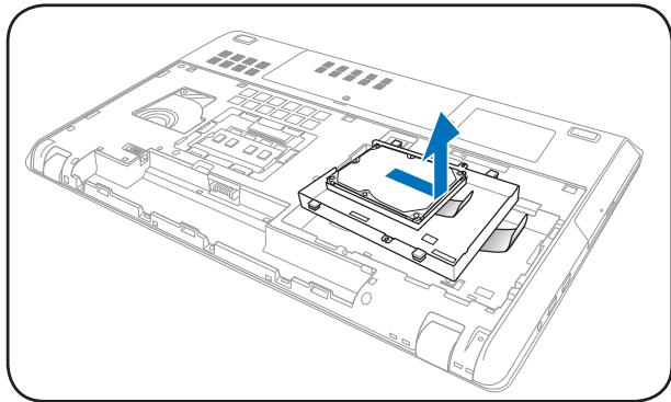 ASUS R900VJ-YZ006H - Removing the primary 2.5" hard disk drive - 2