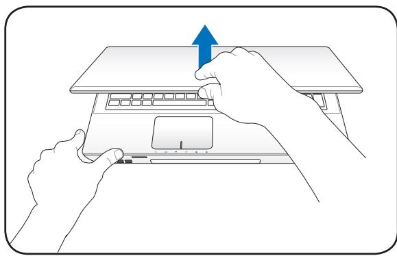 ASUS R900VJ-YZ103H - Opening the LCD display panel - 1