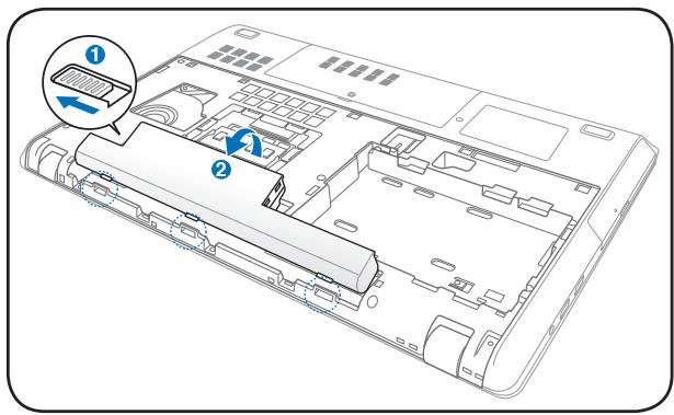 ASUS R900VJ-YZ103H - To remove the battery pack: - 2