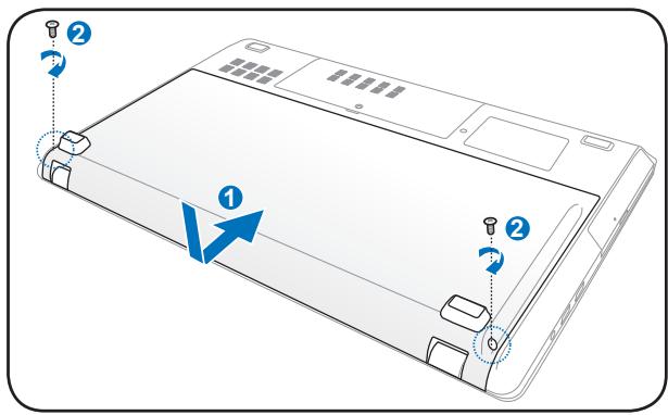 ASUS R900VJ-YZ103H - To install the battery pack: - 2