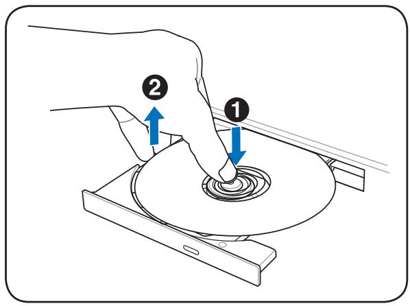 ASUS R900VJ-YZ103H - Removing an optical disc - 1