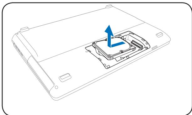 ASUS R900VJ-YZ103H - Removing the secondary 2.5" hard disk drive - 2