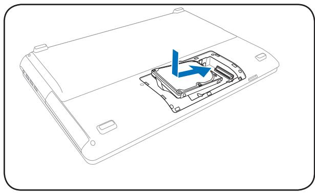 ASUS R900VJ-YZ105H - Installing the secondary 2.5" hard disk drive - 2