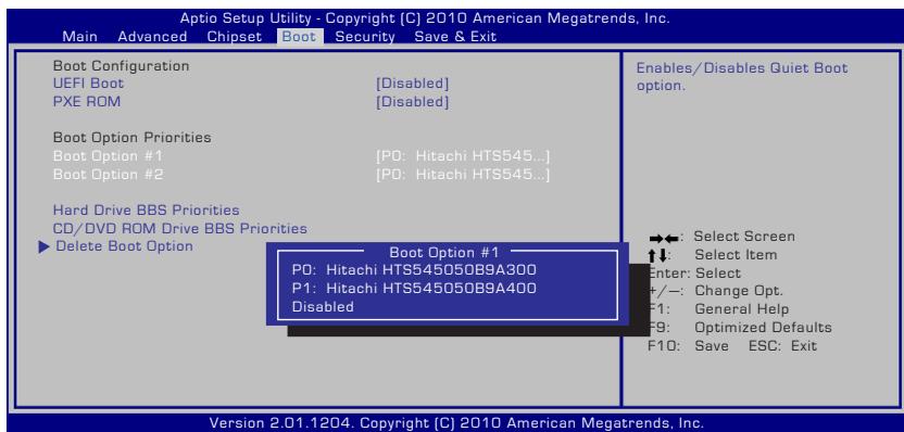 ASUS R900VJ-YZ105H - Press [Enter] and select a device as the Boot Option #1. - 1