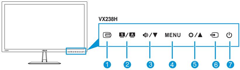 ASUS VX238H LED - Vue de devant - 1