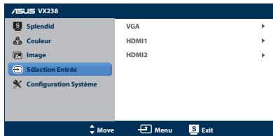 ASUS VX238H LED - Sélection Entrée - 1
