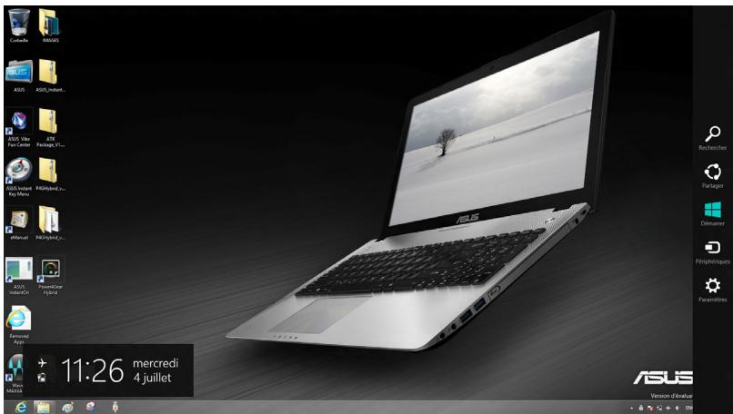 ASUS X75VD-TY181H - Barre des charmes - 1