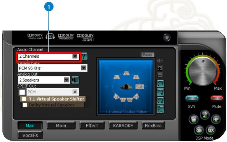 ASUS XONAR ESSENCE ST - Audio Channels (For Windows® Vista / Windows® 7 only) - 2
