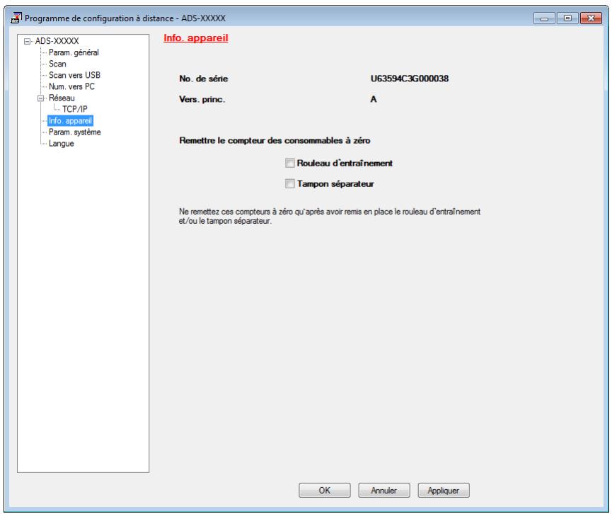BROTHER ADS1100WUN1 - Cliquez sur I'onglet CONFIGURATIONS DE L'APPAREIL. - 2
