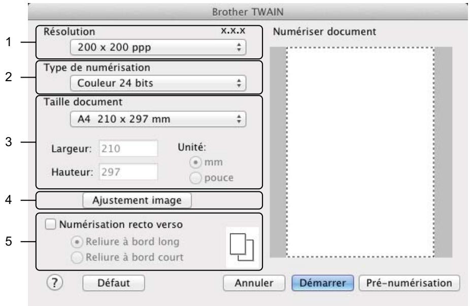 BROTHER ADS1100WUN1 - Paramètres du pilote TWAIN - 1