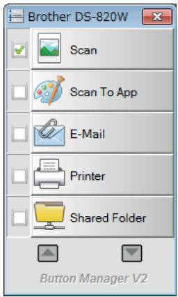 BROTHER DS-920DW - Pour lancer le panneau des boutons Button Manager V2 depuis le bouton Démarrer de Windows® - 1