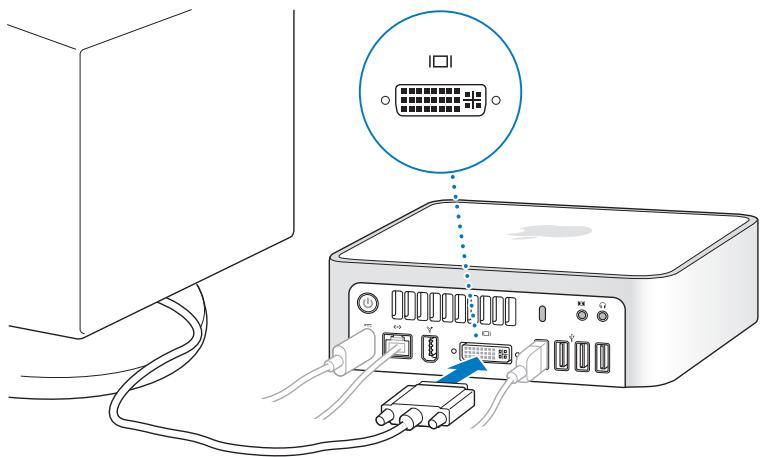 APPLE MAC MINI CORE I5 A 2,5 GHZ - Étape 4: connectez le câble DVI de votre moniteur au port vidéo. - 1