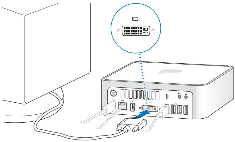 APPLE MAC MINI CORE I7 A 2,3 GHZ - Étape 4: connectez le câble DVI de votre moniteur au port vidéo. - 1