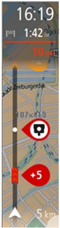 TOMTOM GO 6000 - La barre de parcours - 1