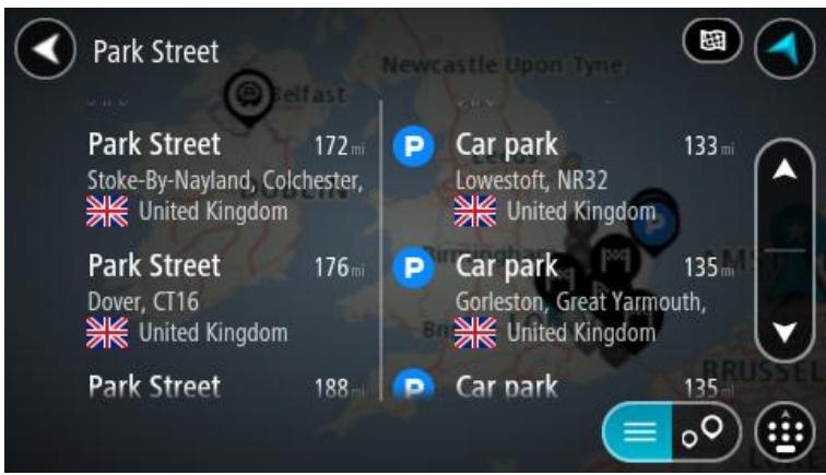 TOMTOM GO 6000 - Utiliser les résultats de la recherche - 1