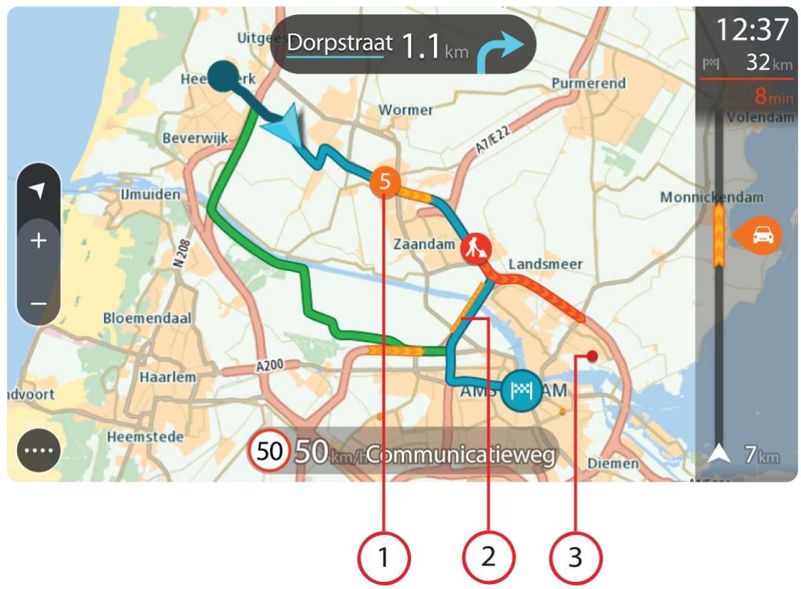 TOMTOM GO 6000 - Consulter le traffic sur la carte - 1