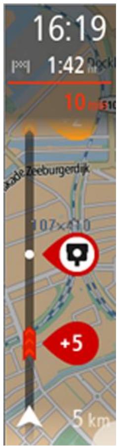 TOMTOM GO 6000 TRUCKER - La barre de parcours - 1