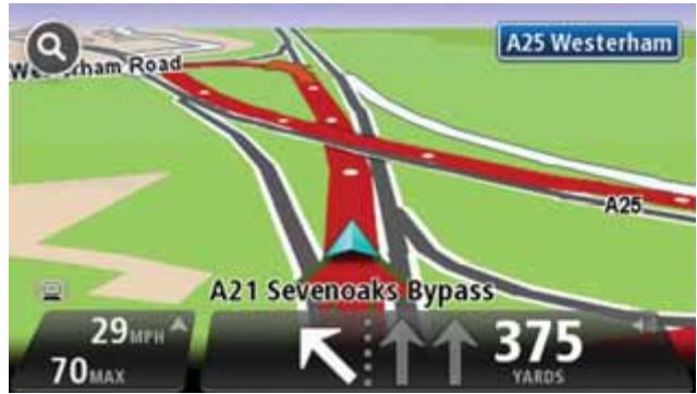 TOMTOM GO LIVE 1005 - Utiliser le guidage sur changement de voie - 2