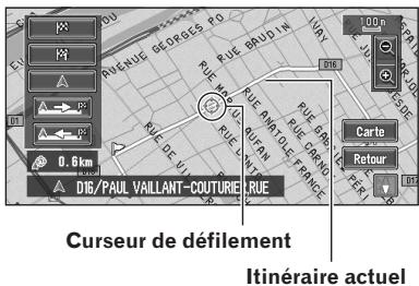 PIONEER AVIC-X1R) - Effleurez A ou A pour faire défiléra la carte. - 2