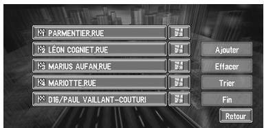 PIONEER AVIC-X1R) - Effleurez le point de passage que vous souhaitez supprimer. - 1