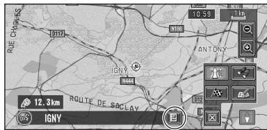 PIONEER AVIC-X1R) - Faites défilier la carte et placez le curseur de défilament sur l'icone que vous pouze visualiser. - 1