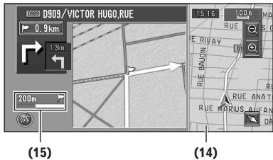 PIONEER AVIC-X1R) - Carte agrandie de l'intersection - 1