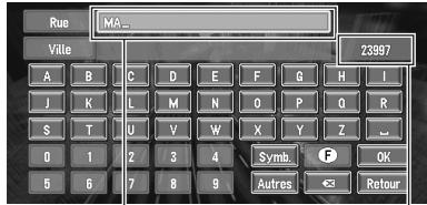 PIONEER AVIC-X1R) - Entrez le nom de rue/route. - 1