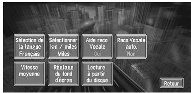 PIONEER AVIC-X1R) - Effleurez "Sélectionner km/miles". - 3