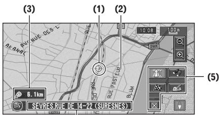 PIONEER AVIC-X1R) - Comment amener la carte sur le lieu à examiner - 1
