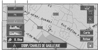 PIONEER AVIC-X1R) - Effleurez le point de départ du défilament. - 1