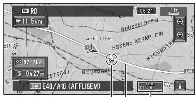 PIONEER AVIC-X1R) - Confirmation des informations de traffic sur la carte - 1