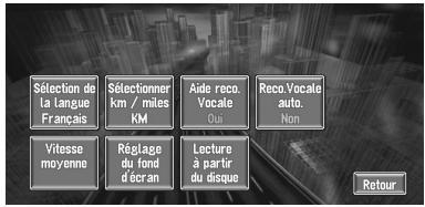 PIONEER AVIC-X1R) - Effleurez "Sélectionner km/miles". - 1